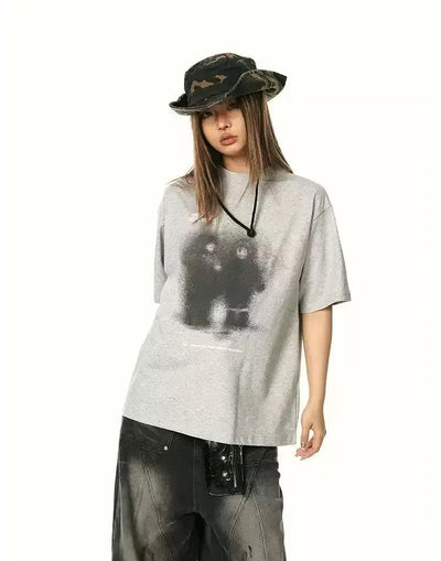 BB Oil Paint Graphic T-Shirt-korean-fashion-T-Shirt-BB's Closet-OH Garments