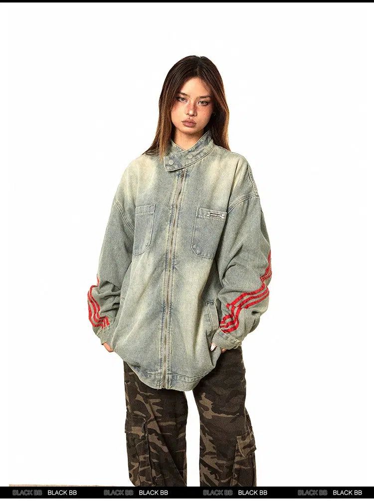 BB Oversized Fit Washed Denim Jacket-korean-fashion-Jacket-BB's Closet-OH Garments