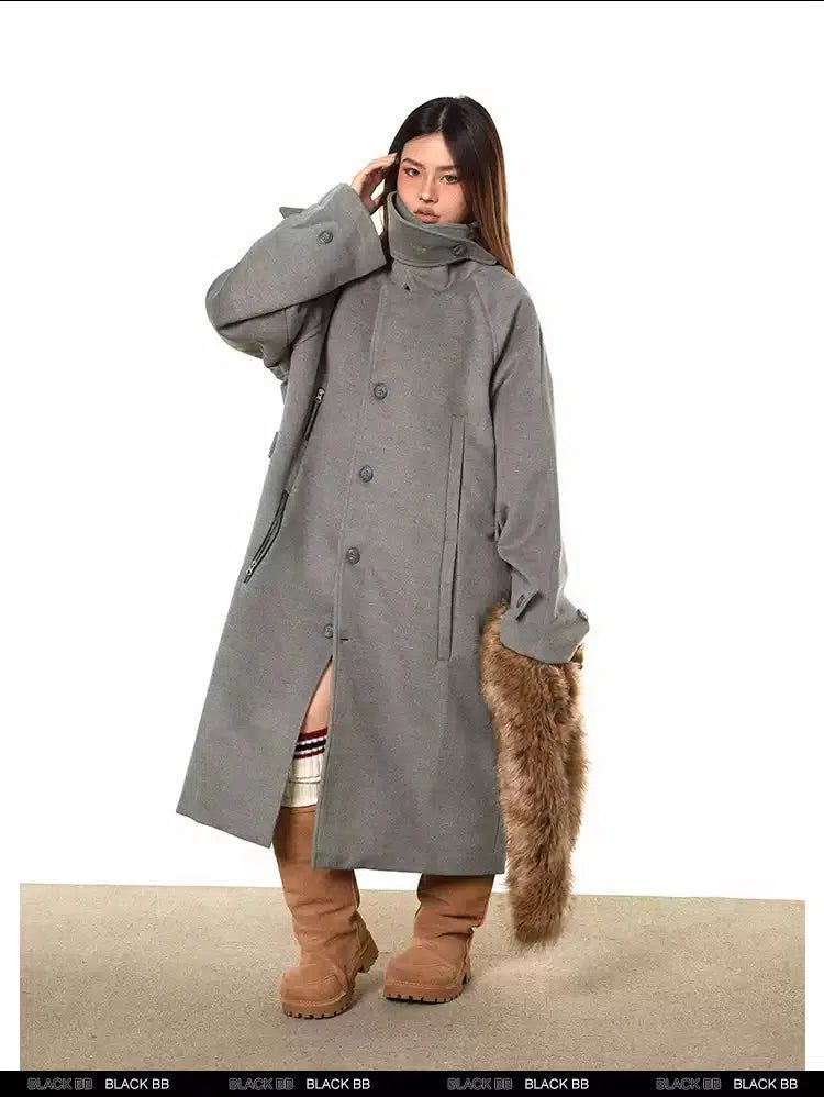 BB Oversized High Collar Long Coat-korean-fashion-Long Coat-BB's Closet-OH Garments