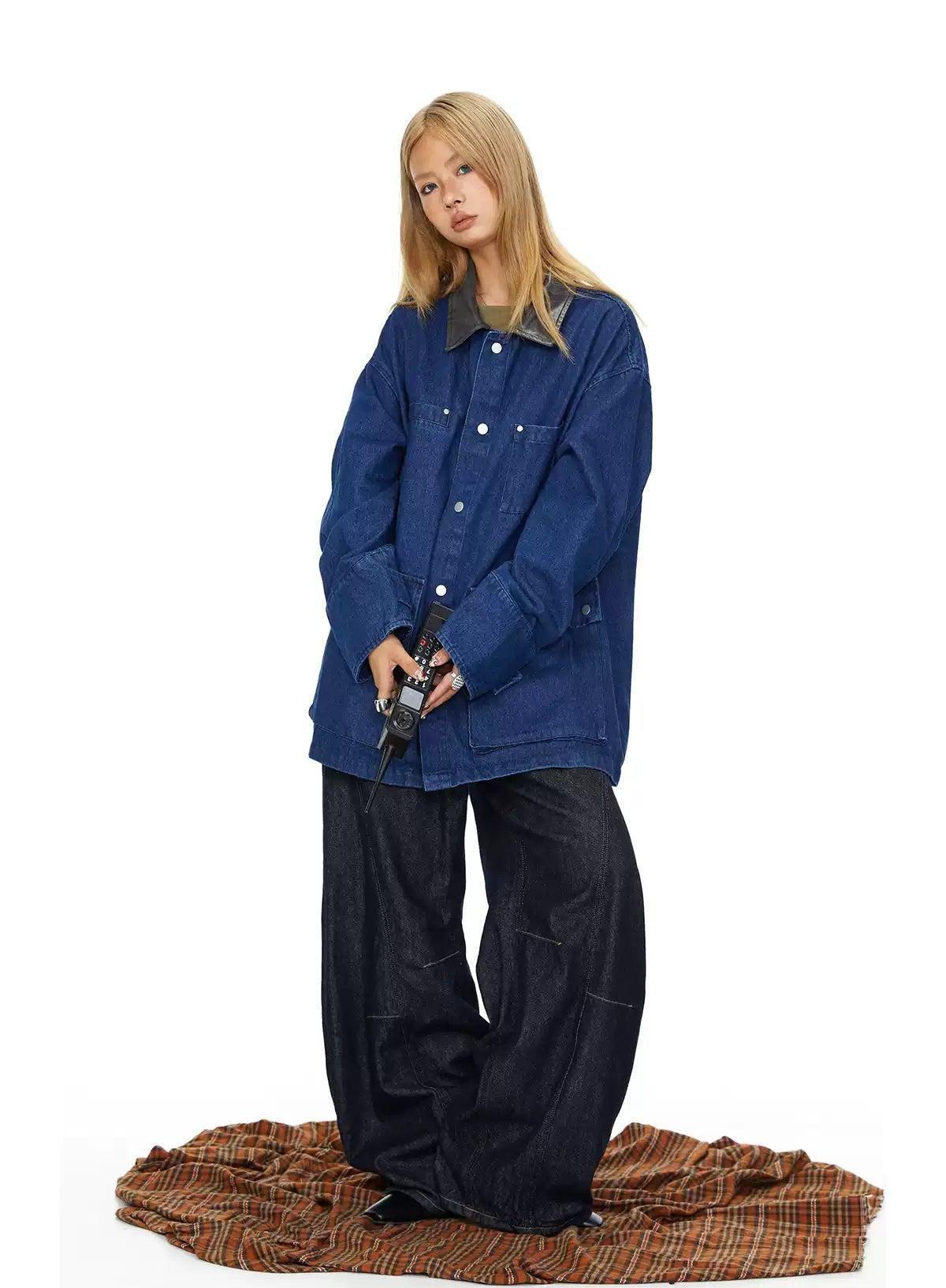 BB Oversized Multi-Detail Denim Jacket-korean-fashion-Jacket-BB's Closet-OH Garments