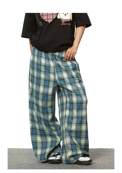BB Plaid Waistband Pants-korean-fashion-Pants-BB's Closet-OH Garments