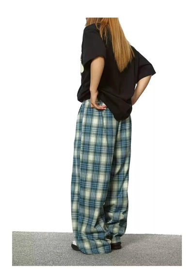 BB Plaid Waistband Pants-korean-fashion-Pants-BB's Closet-OH Garments