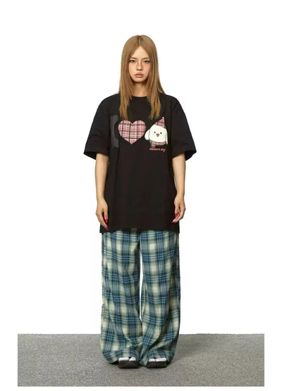 BB Plaid Waistband Pants-korean-fashion-Pants-BB's Closet-OH Garments