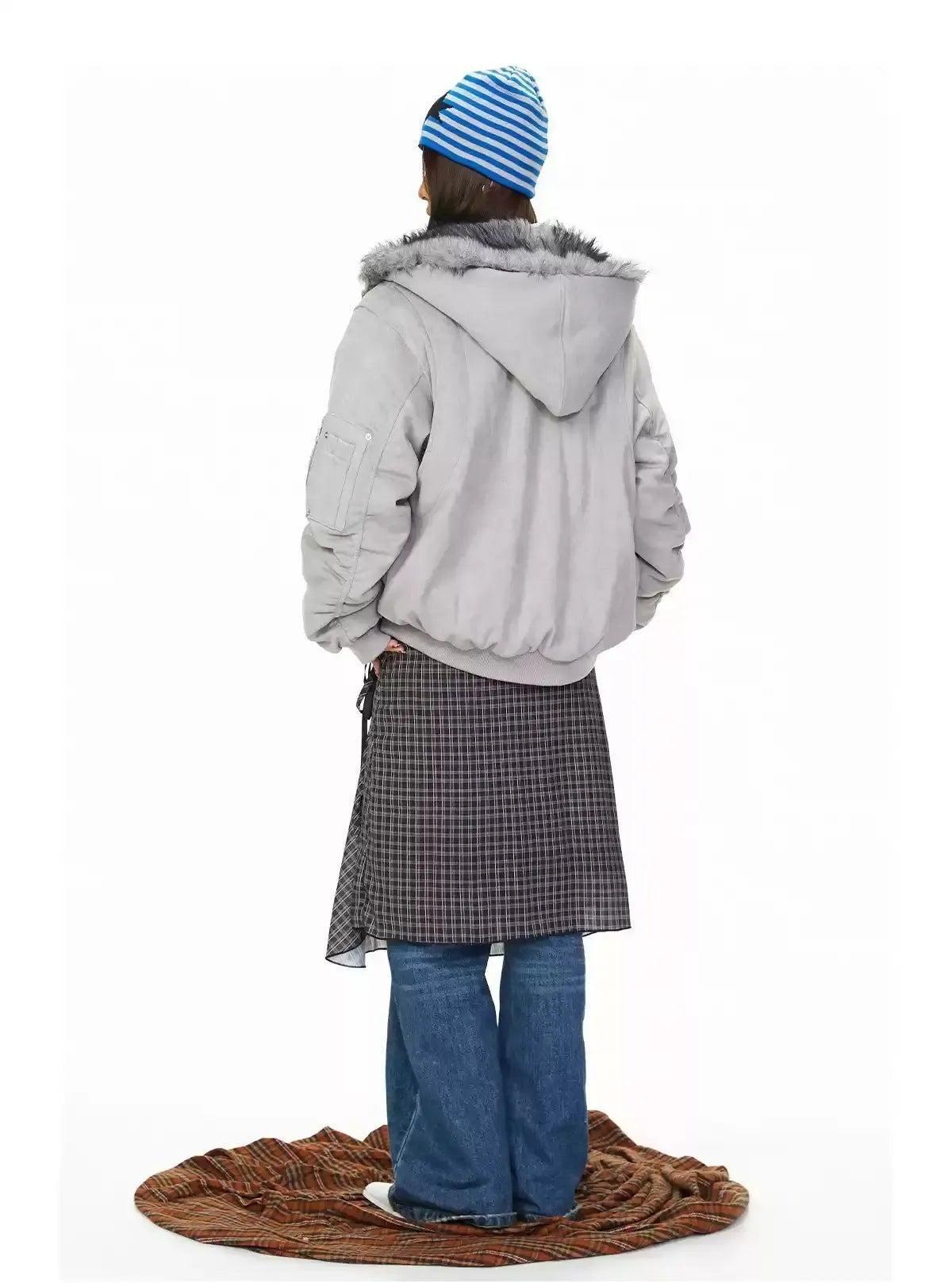 BB Plush Fur-Lined Hooded Jacket-korean-fashion-Jacket-BB's Closet-OH Garments