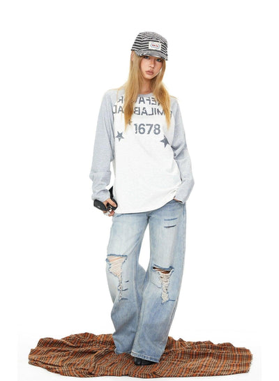 BB Ripped Lines Straight Leg Jeans-korean-fashion-Jeans-BB's Closet-OH Garments