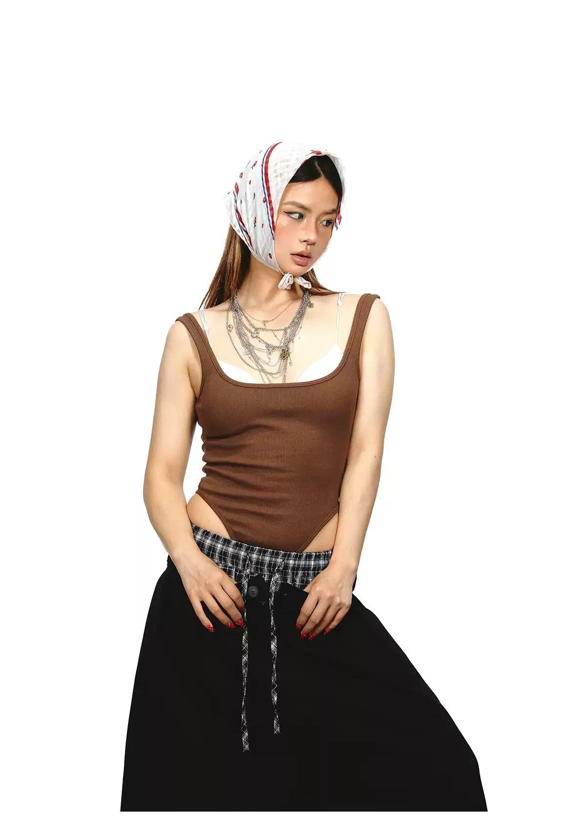 BB Solid Color Slim Fit Bodysuit-korean-fashion-Bodysuit-BB's Closet-OH Garments