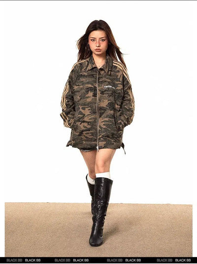 BB Textured Camouflage Pattern Jacket-korean-fashion-Jacket-BB's Closet-OH Garments