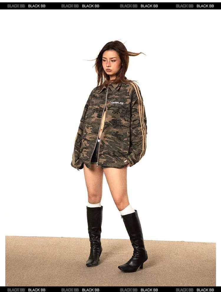 BB Textured Camouflage Pattern Jacket-korean-fashion-Jacket-BB's Closet-OH Garments