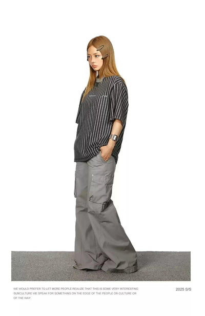 BB Vertical Stripes Print T-Shirt-korean-fashion-T-Shirt-BB's Closet-OH Garments
