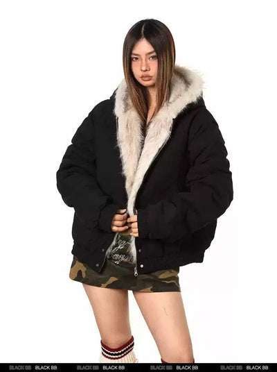 BB Washed Fur Trim Jacket-korean-fashion-Jacket-BB's Closet-OH Garments