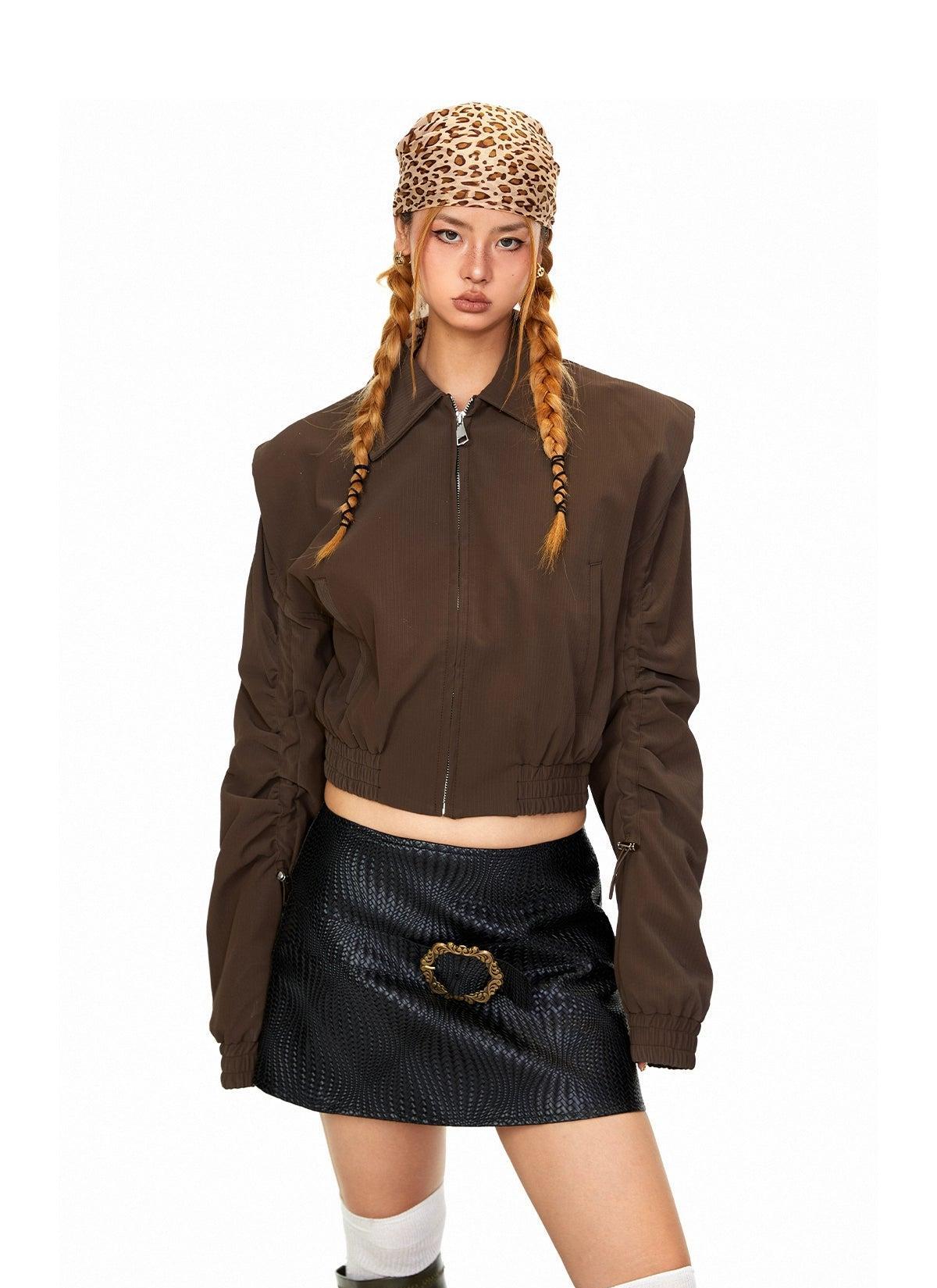 BB Wide Shoulder Cropped Jacket-korean-fashion-Jacket-BB's Closet-OH Garments