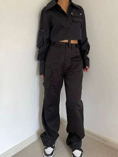 Casey Workwear Flap Pocket Cargo Pants-korean-fashion-Pants-Casey's Closet-OH Garments