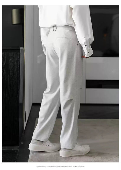 Chuan Comfy Belted Slim Fit Trousers-korean-fashion-Trousers-Chuan's Closet-OH Garments