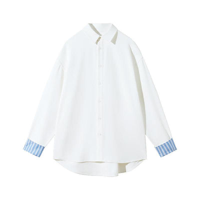 Chuan Loose Fit Detail Cuff Shirt-korean-fashion-Shirt-Chuan's Closet-OH Garments