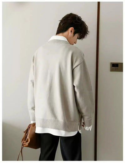 Chuan Loose Fit Layered Sweater-korean-fashion-Sweater-Chuan's Closet-OH Garments