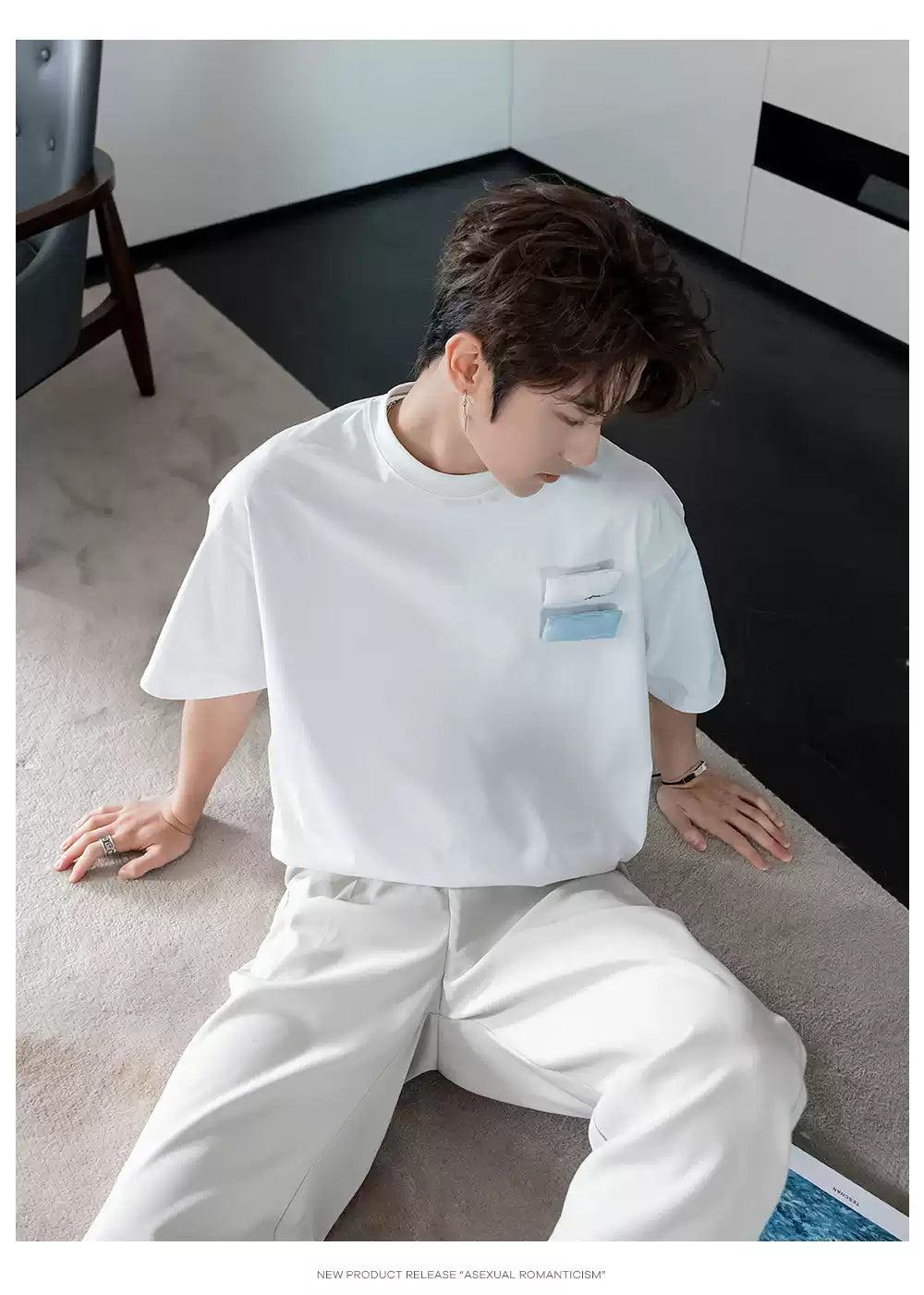 Chuan Pillow Contrast Color T-Shirt-korean-fashion-T-Shirt-Chuan's Closet-OH Garments