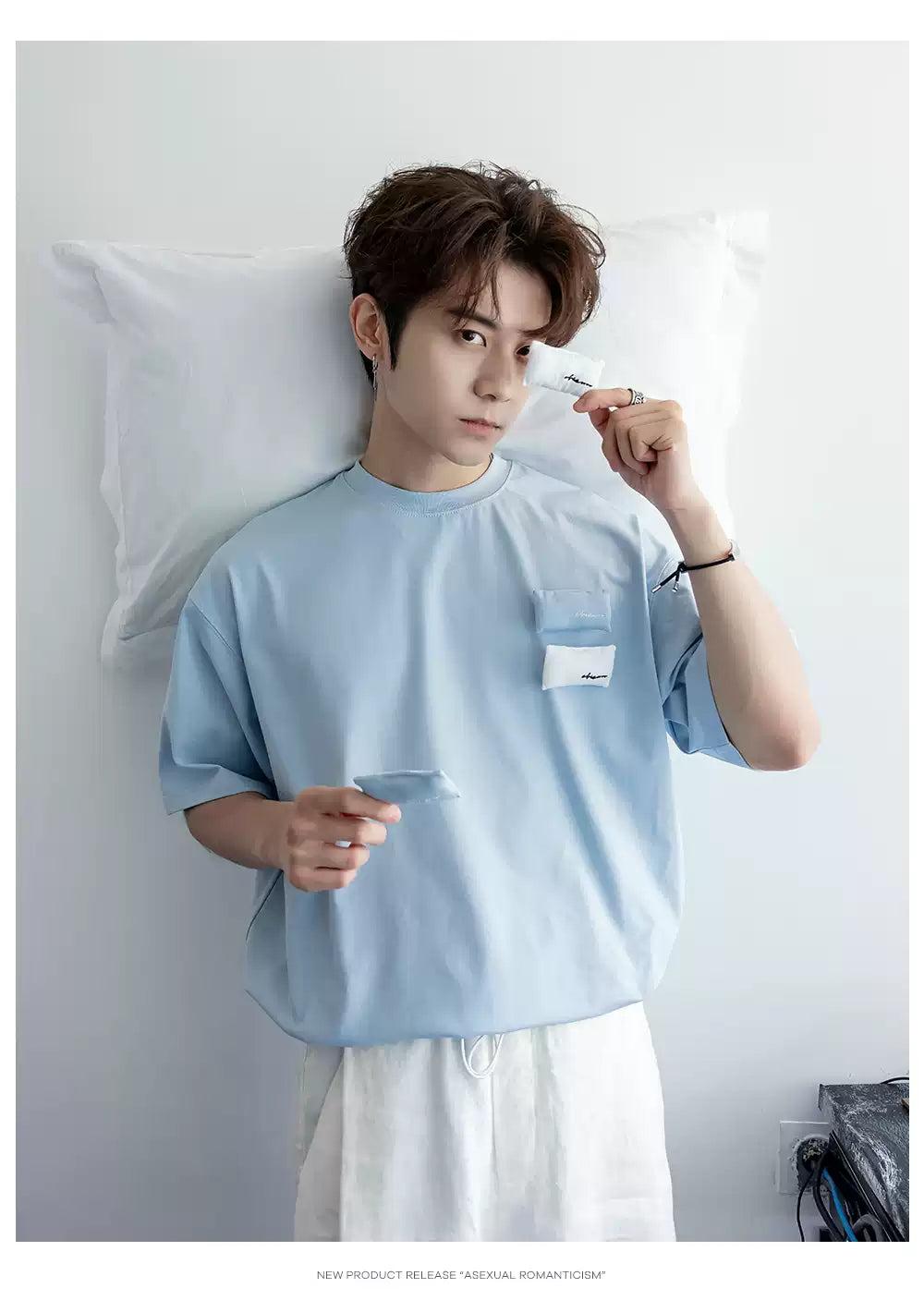 Chuan Pillow Contrast Color T-Shirt-korean-fashion-T-Shirt-Chuan's Closet-OH Garments