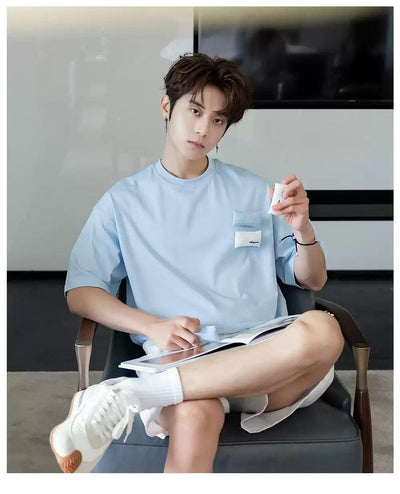 Chuan Pillow Contrast Color T-Shirt-korean-fashion-T-Shirt-Chuan's Closet-OH Garments
