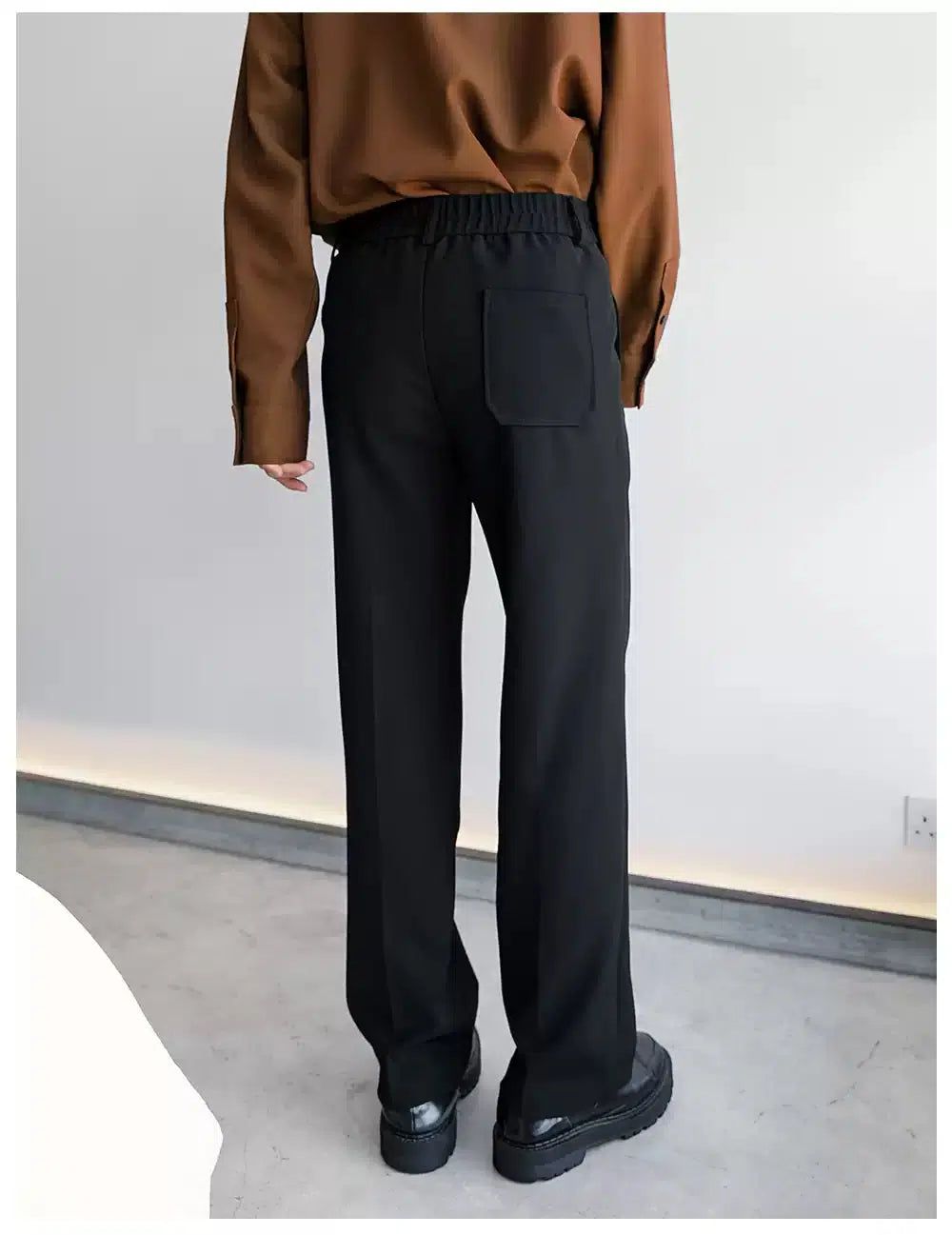 Chuan Pleated Bootcut Versatile Trousers-korean-fashion-Trousers-Chuan's Closet-OH Garments