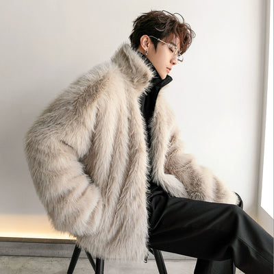 Chuan Reversible Faux Fur Jacket-korean-fashion-Jacket-Chuan's Closet-OH Garments