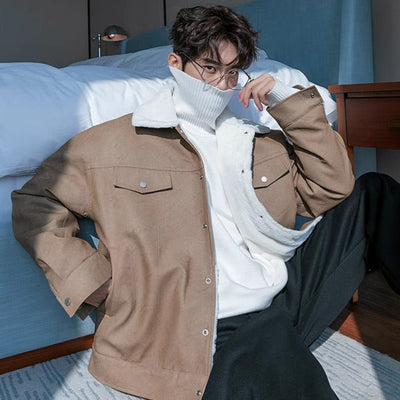 Chuan Reversible Fleece Lined Jacket-korean-fashion-Jacket-Chuan's Closet-OH Garments
