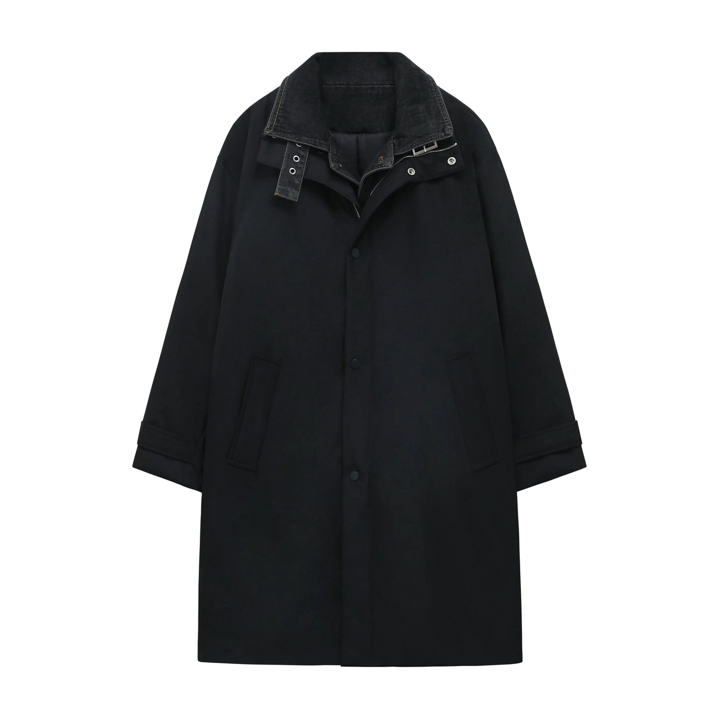 Chuan Spliced Denim Loose Jacket-korean-fashion-Jacket-Chuan's Closet-OH Garments