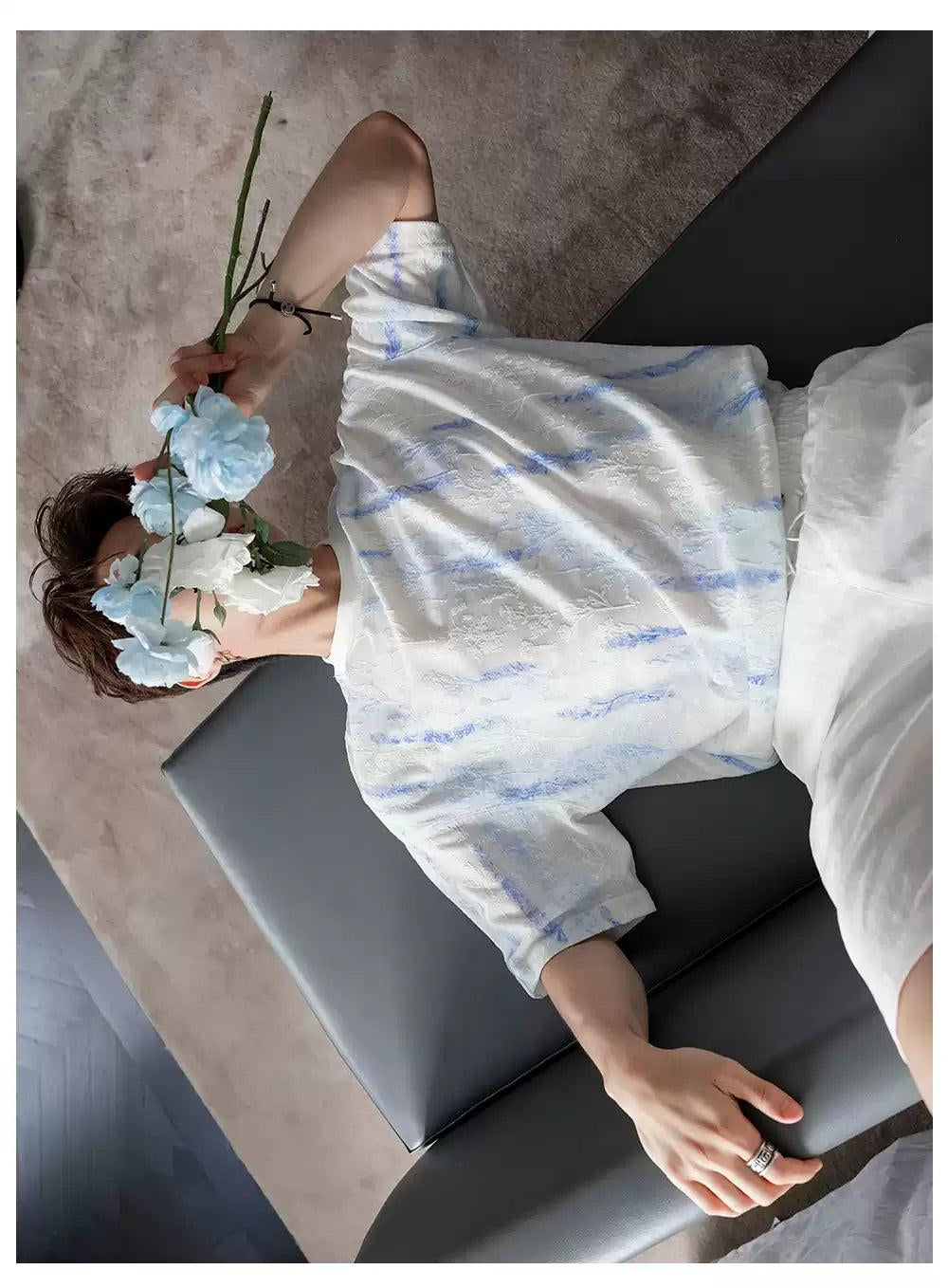 Chuan Tie-Dyed Texture T-Shirt-korean-fashion-T-Shirt-Chuan's Closet-OH Garments