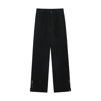 Chuan Waffle Grid Bootcut Pants-korean-fashion-Pants-Chuan's Closet-OH Garments