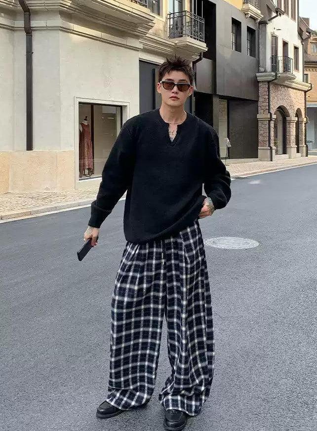 Cui Basic Notch Neck Sweater-korean-fashion-Sweater-Cui's Closet-OH Garments