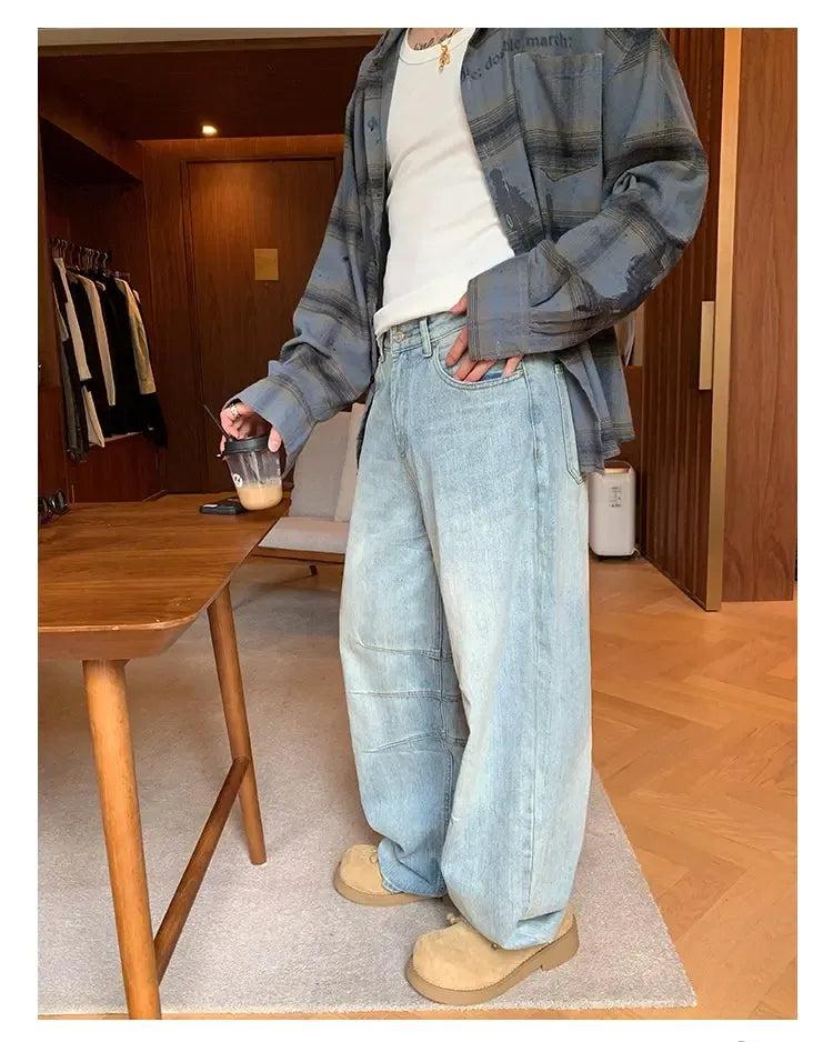 Cui Blade Lines Faded Jeans-korean-fashion-Jeans-Cui's Closet-OH Garments
