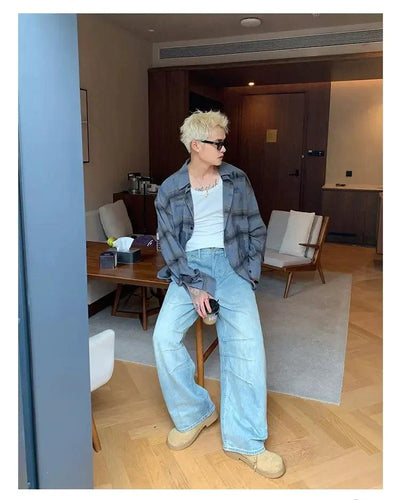 Cui Blade Lines Faded Jeans-korean-fashion-Jeans-Cui's Closet-OH Garments