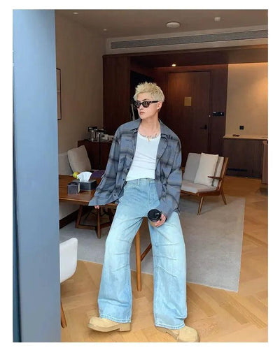 Cui Blade Lines Faded Jeans-korean-fashion-Jeans-Cui's Closet-OH Garments