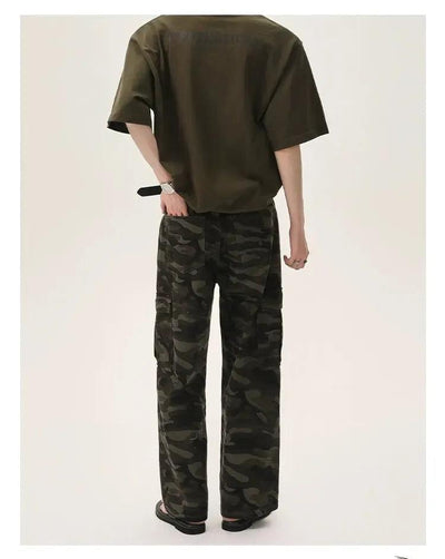 Cui Camouflage Straight Cargo Pants-korean-fashion-Pants-Cui's Closet-OH Garments