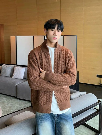 Cui Chain Link Knitted Jacket-korean-fashion-Jacket-Cui's Closet-OH Garments