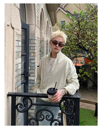 Cui Clean Fit Low V-Cut Layered Shirt-korean-fashion-Shirt-Cui's Closet-OH Garments