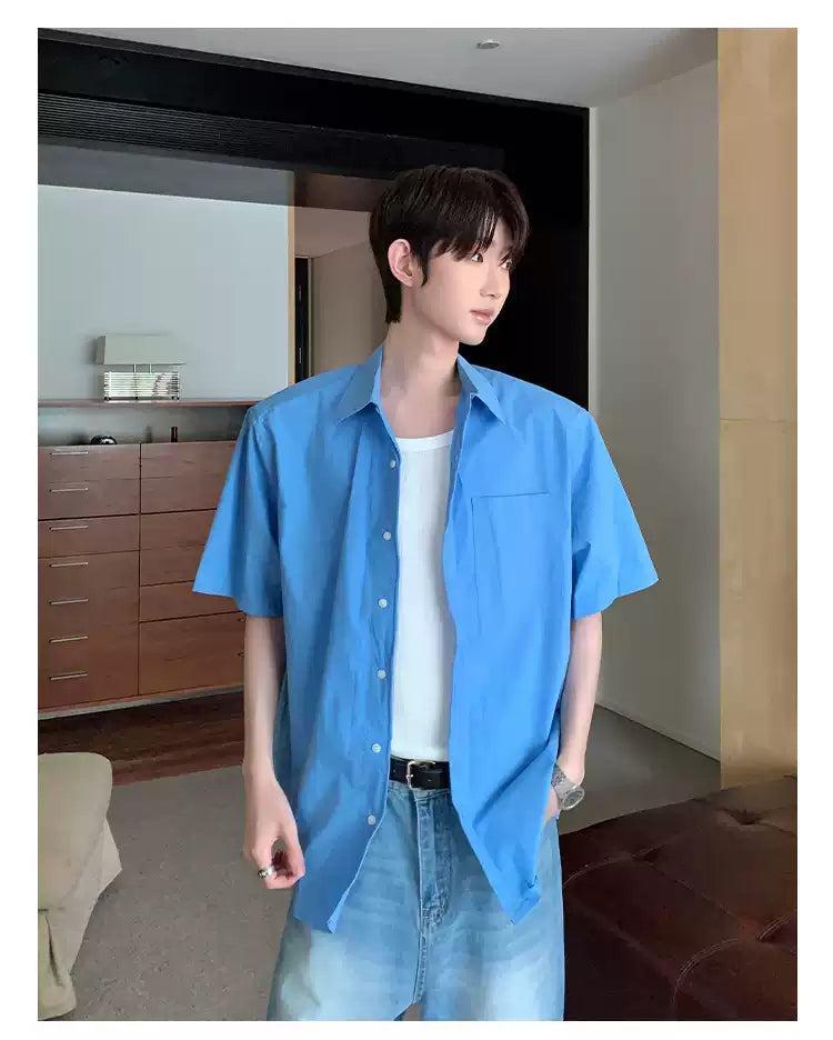Cui Clean Fit Short Sleeve Shirt-korean-fashion-Shirt-Cui's Closet-OH Garments