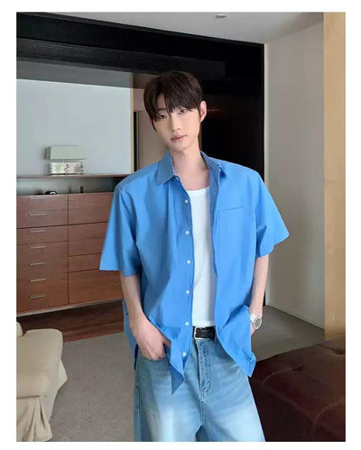 Cui Clean Fit Short Sleeve Shirt-korean-fashion-Shirt-Cui's Closet-OH Garments