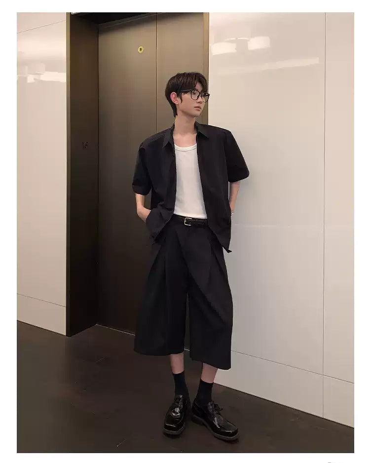 Cui Clean Fit Short Sleeve Shirt-korean-fashion-Shirt-Cui's Closet-OH Garments