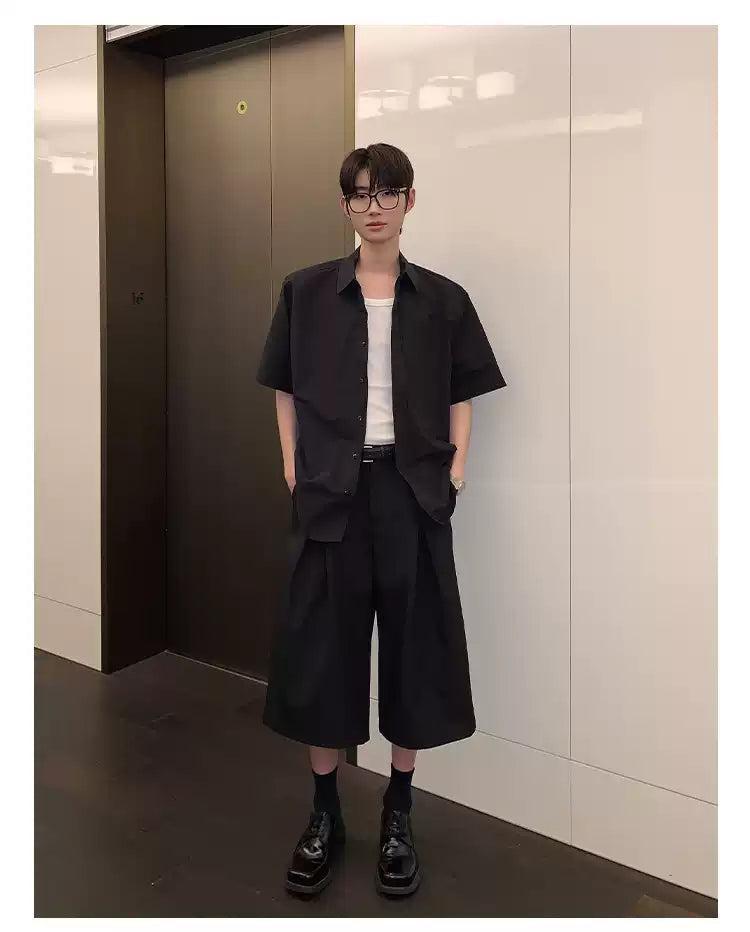 Cui Clean Fit Short Sleeve Shirt-korean-fashion-Shirt-Cui's Closet-OH Garments