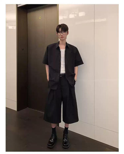 Cui Clean Fit Short Sleeve Shirt-korean-fashion-Shirt-Cui's Closet-OH Garments