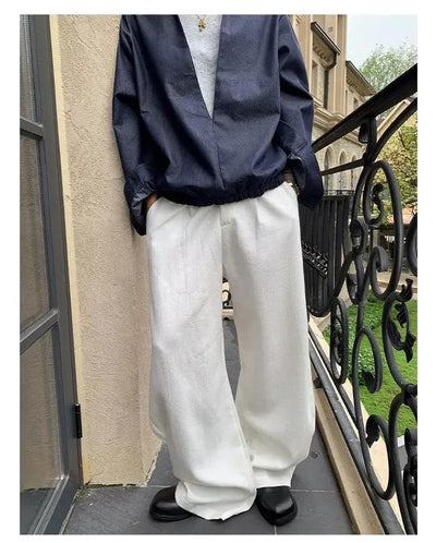 Cui Comfty Plain Wide Pants-korean-fashion-Pants-Cui's Closet-OH Garments