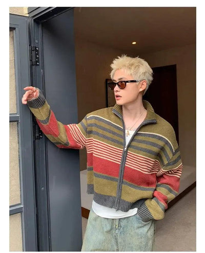Cui Cropped Boxy Striped Sweater-korean-fashion-Sweater-Cui's Closet-OH Garments