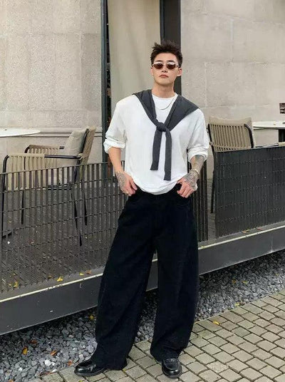 Cui Distressed Loose Fit Pants-korean-fashion-Pants-Cui's Closet-OH Garments