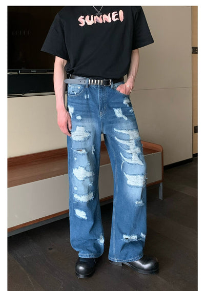 Cui Distressed Straight Bootcut Jeans-korean-fashion-Jeans-Cui's Closet-OH Garments