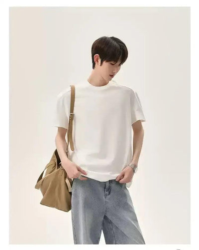 Cui Essential Round Neck T-Shirt-korean-fashion-T-Shirt-Cui's Closet-OH Garments