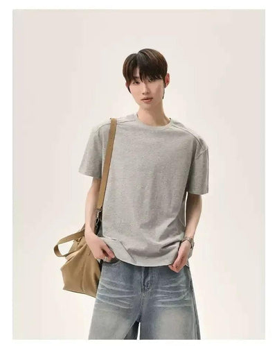 Cui Essential Round Neck T-Shirt-korean-fashion-T-Shirt-Cui's Closet-OH Garments