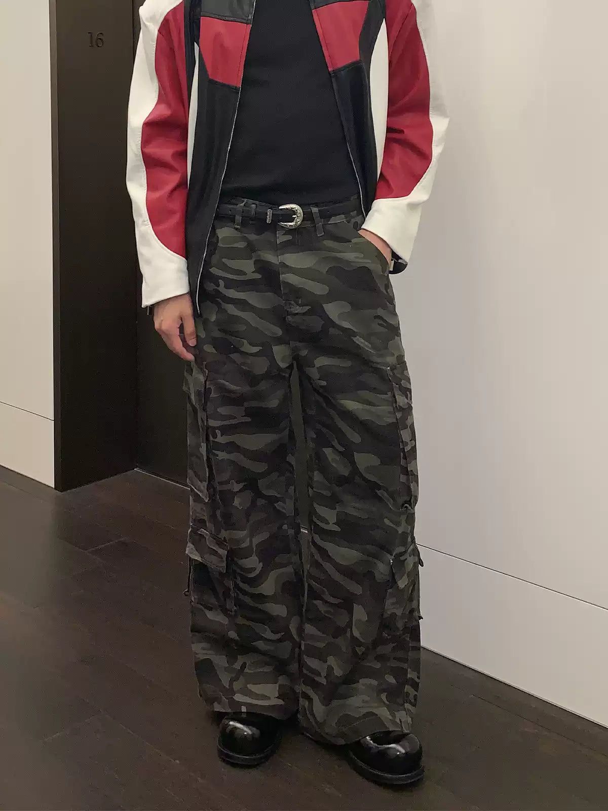 Cui Flap Pocket Camo Cargo Pants-korean-fashion-Pants-Cui's Closet-OH Garments