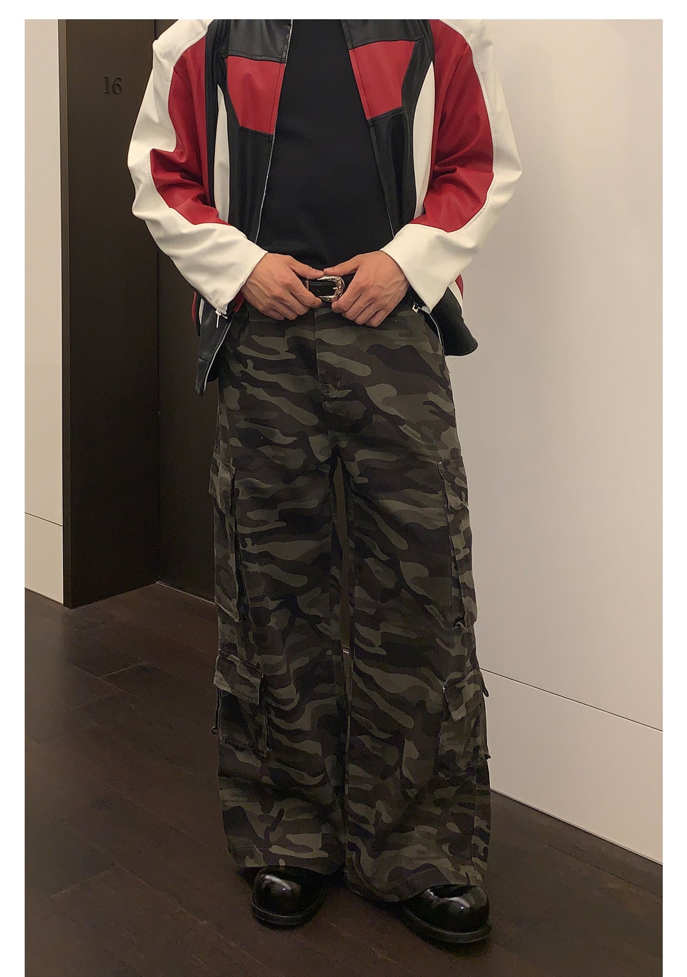 Cui Flap Pocket Camo Cargo Pants-korean-fashion-Pants-Cui's Closet-OH Garments