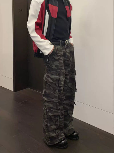 Cui Flap Pocket Camo Cargo Pants-korean-fashion-Pants-Cui's Closet-OH Garments