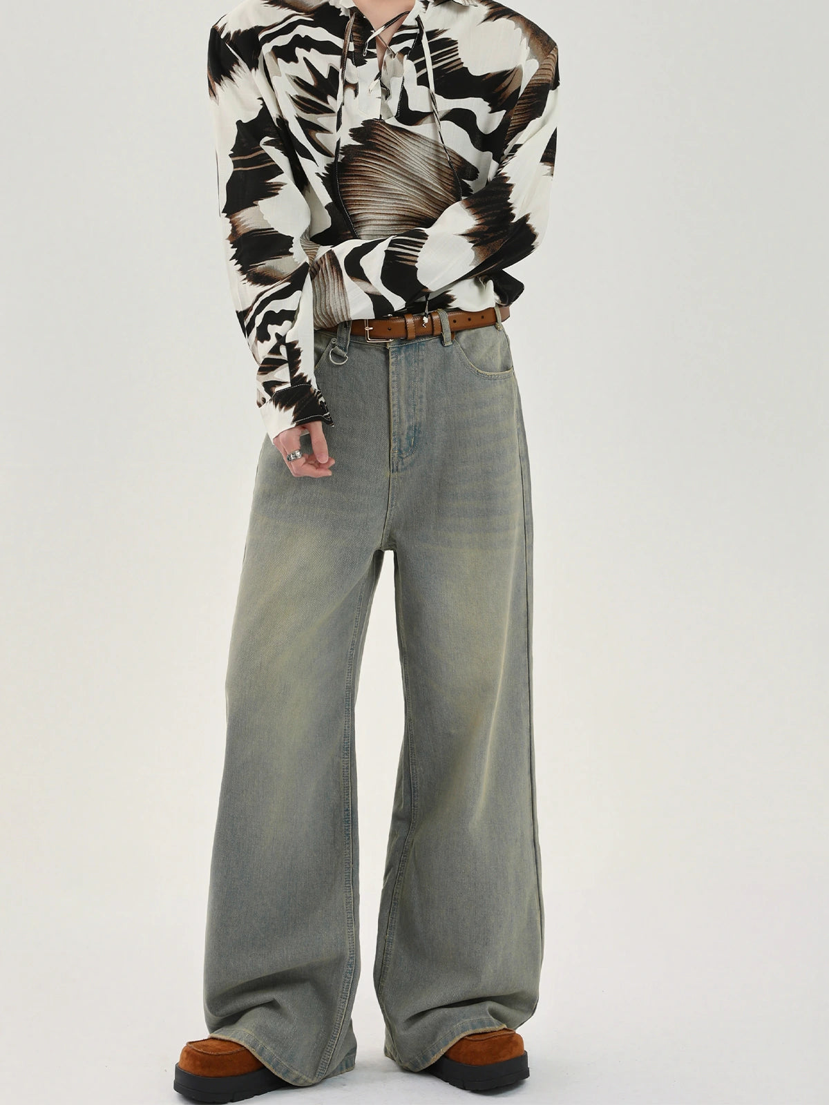 Cui Flowy Faded Jeans-korean-fashion-Jeans-Cui's Closet-OH Garments